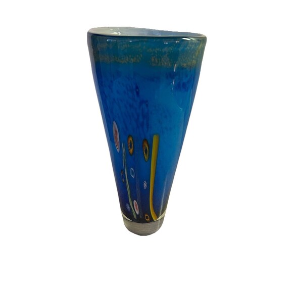 Hand Blown Art Glass Murano Millefiori Vase By Dino Marten - Picture 5 of 6